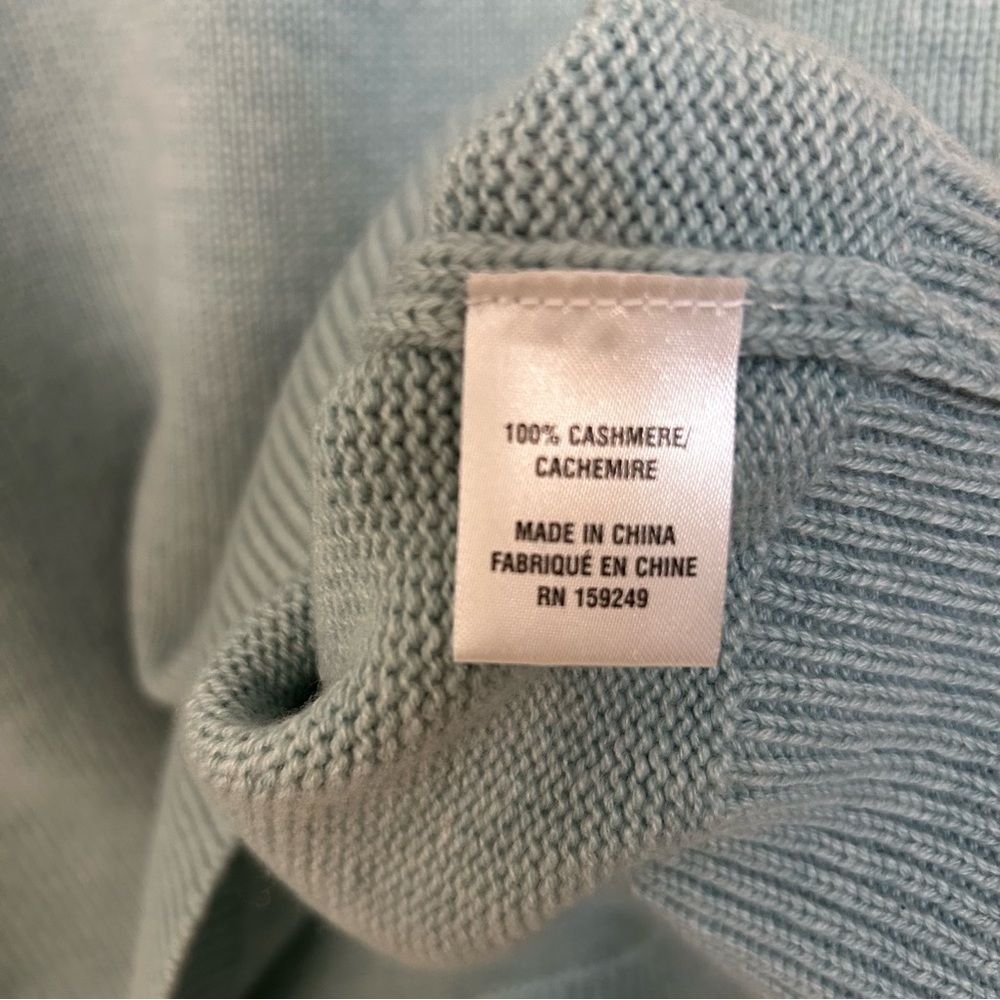 TWP Boy Crewneck Cashmere Sweater in Aqua Size XS - Picture 8 of 8